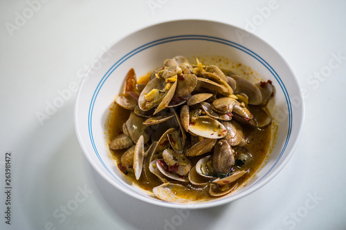 Stir Fried Clams with Roasted Chili Paste