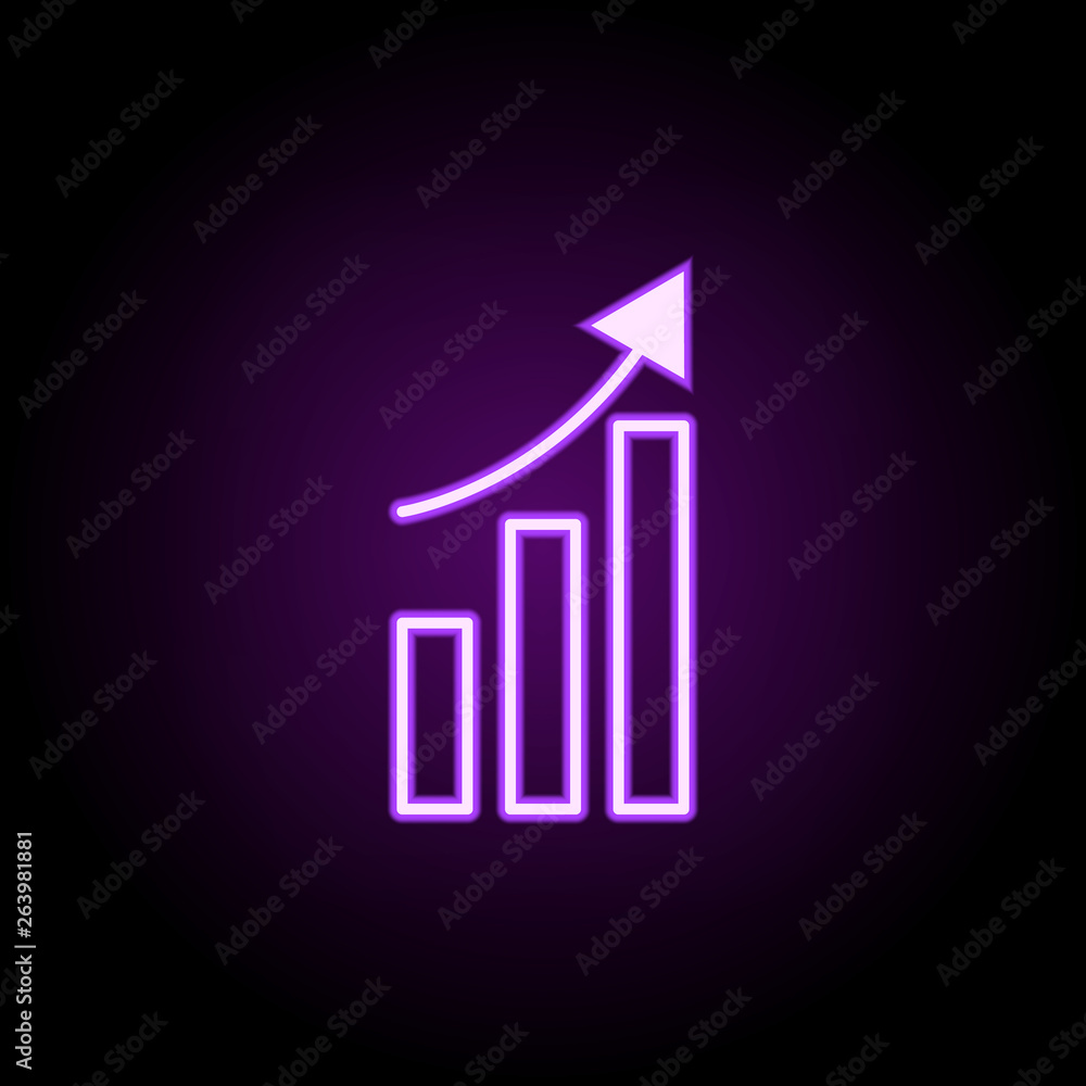 data up arrow neon icon. Elements of business set. Simple icon for websites, web design, mobile app, info graphics data up arrow neon icon. Elements of business set. Simple icon for websites, web design, mobile app, info graphics