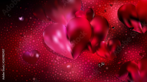 Red and Black Valentines Card Background