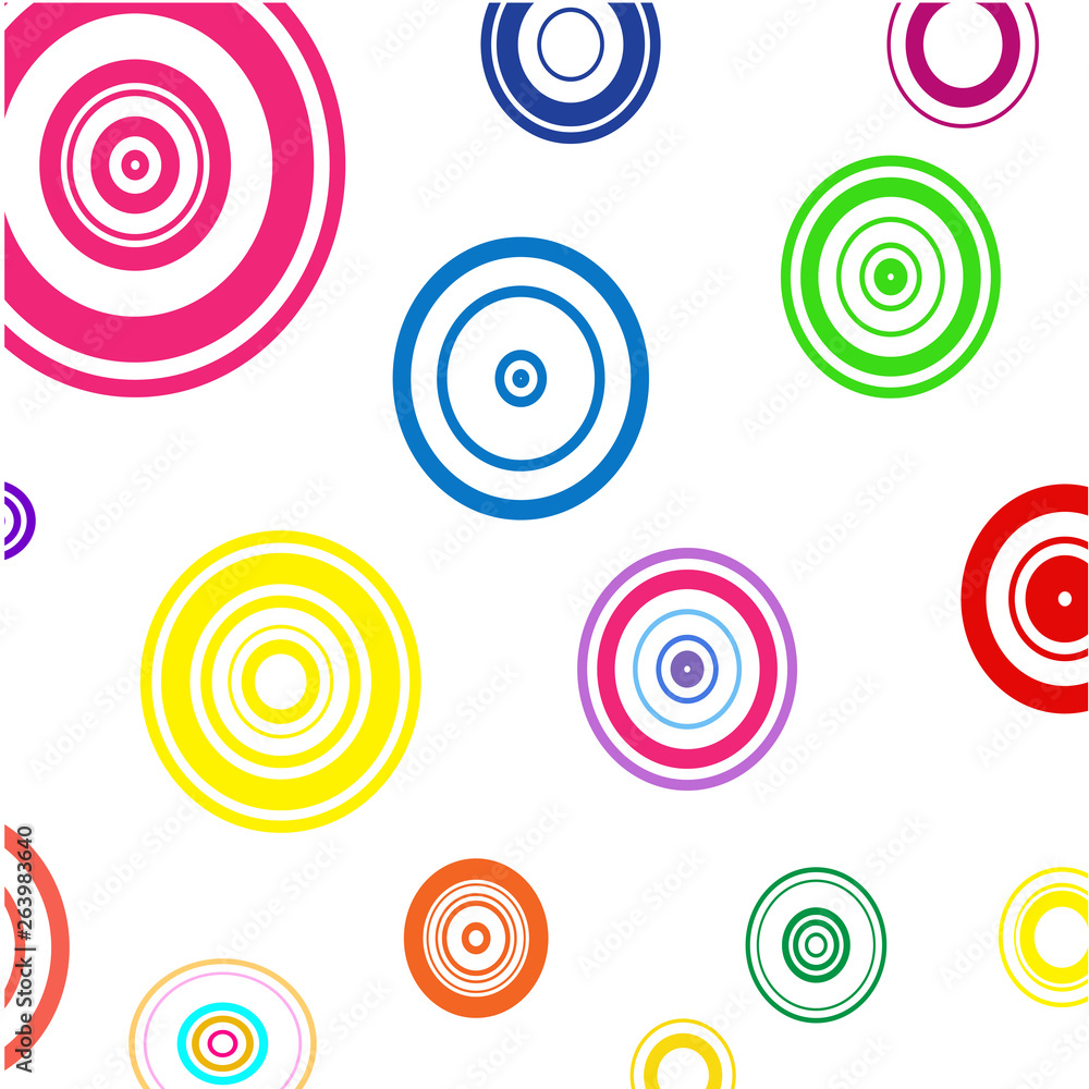 Multicolored rings on white background Multicolored rings on white background