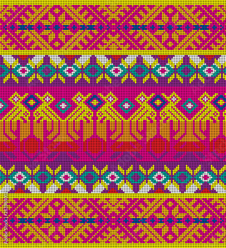 decoración con textura multicolor textil maya