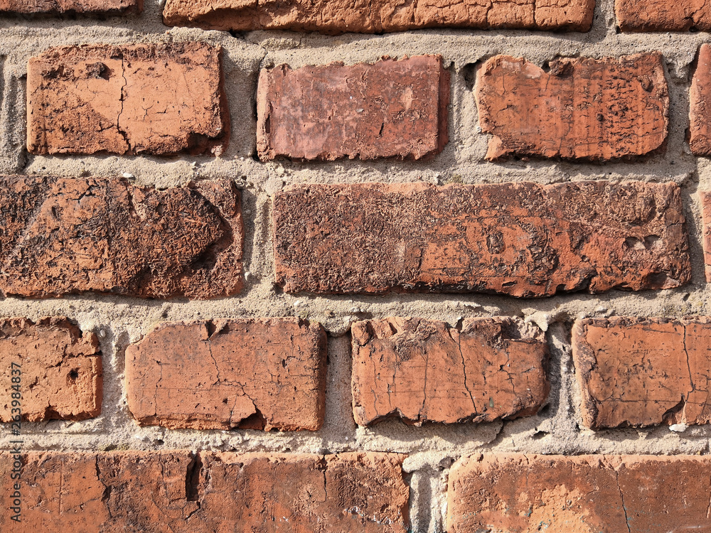 Red brick background. Red brick background.
