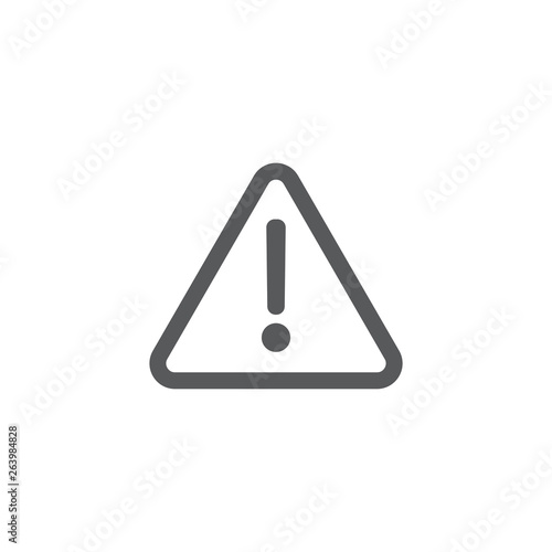 warning Attention Sign vector Icon Flat Graphic Design isolated on white