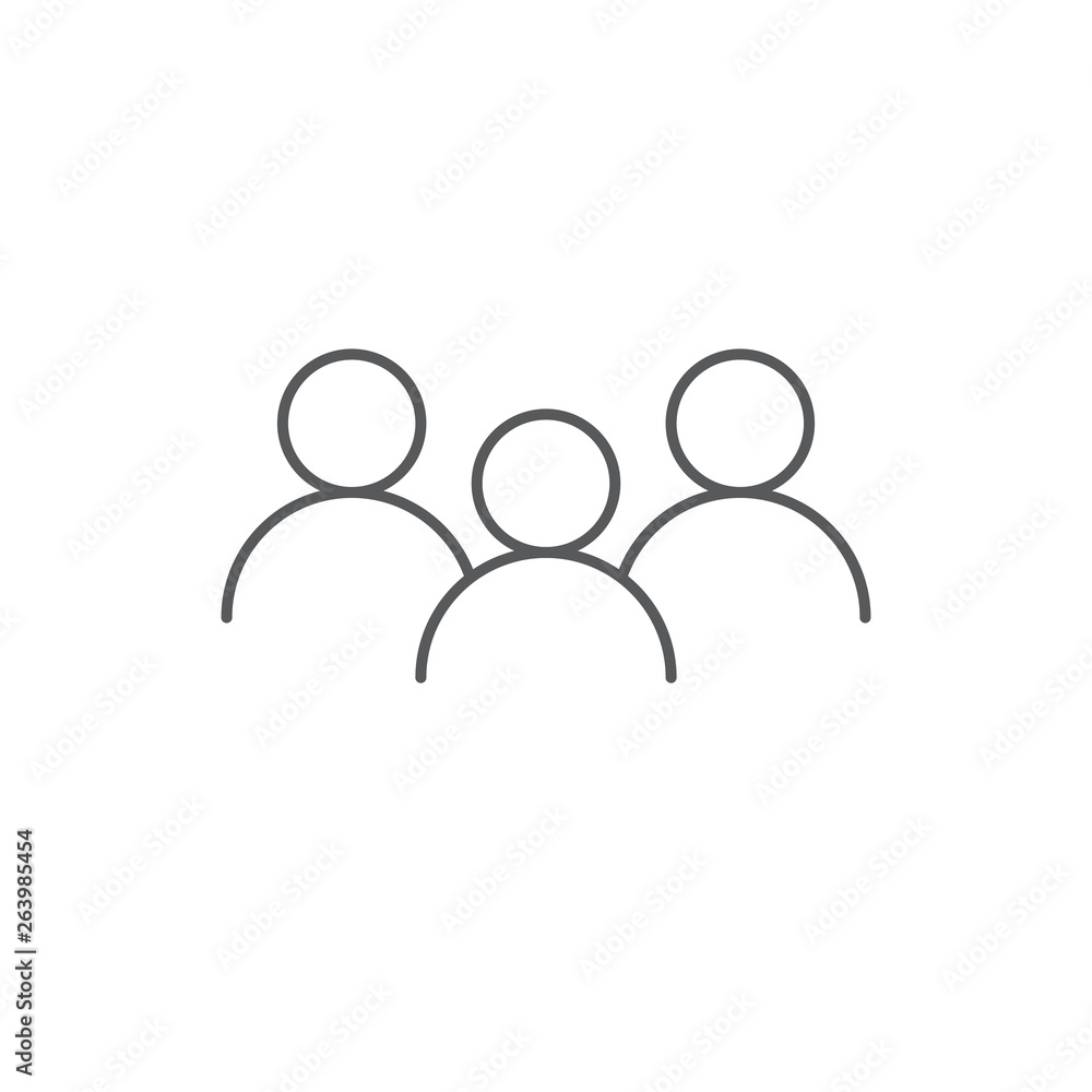 People, group or team vector icon isolated on white People, group or team vector icon isolated on white