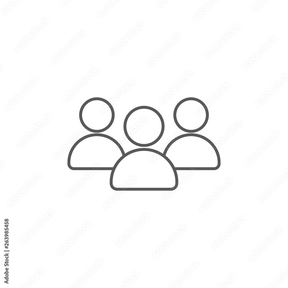 People, group or team vector icon isolated on white People, group or team vector icon isolated on white