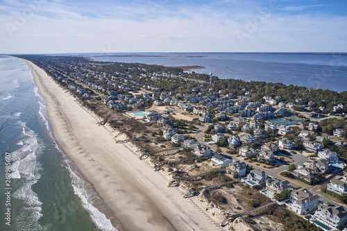 USA, North Carolina, Corolla, Atlantic Ocean, sands of the Outer banks, Pamlico Sound