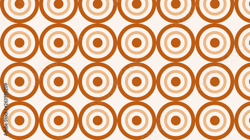 Brown Seamless Concentric Circles Pattern