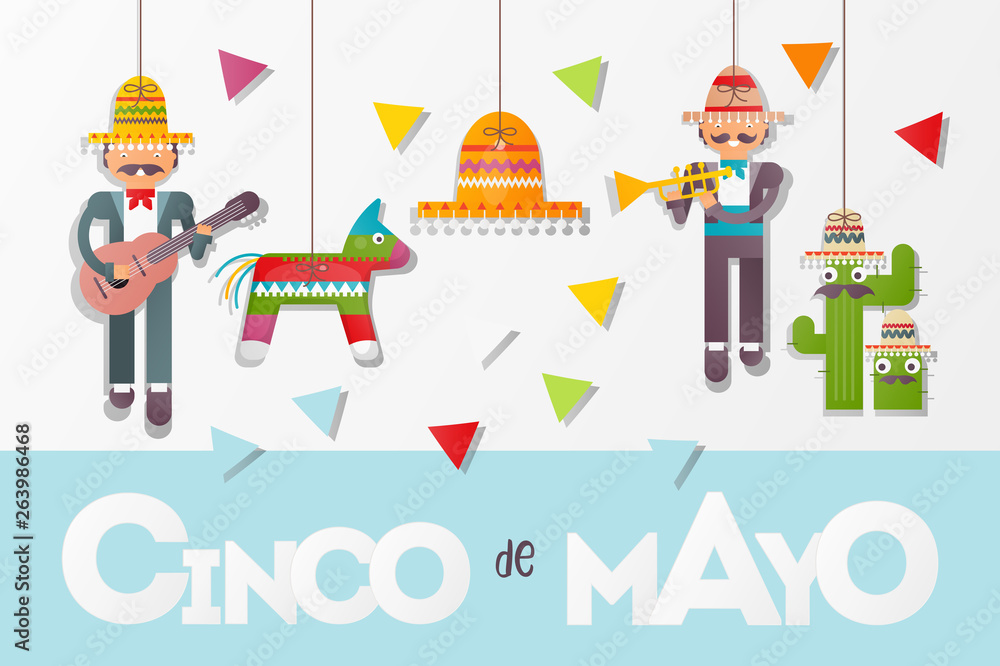 Naklejka premium Cinco de Mayo Banner
