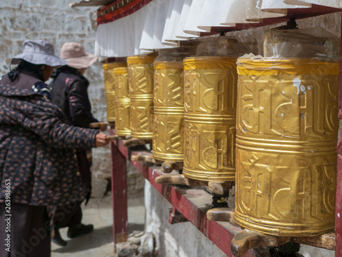 Billede på lærred Landscape of Sera Monastery in Lhasa Tibet Autonomous Region, China