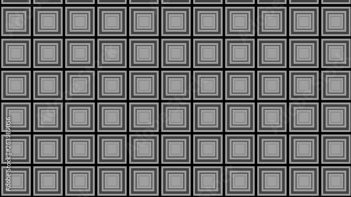 Black and Grey Concentric Squares Pattern Graphic