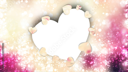 Pink and Beige Valentine Background
