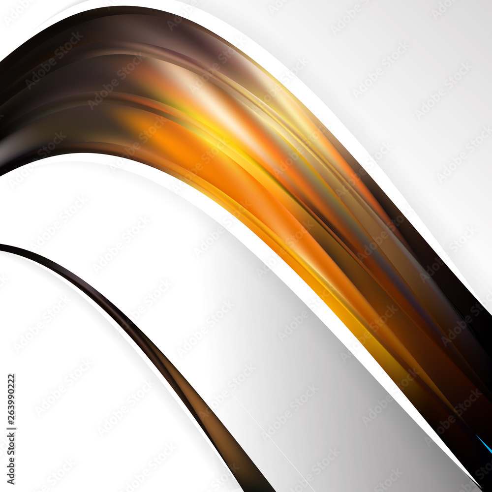 Orange and Black Wave Business Background Stock Vector | Adobe Stock