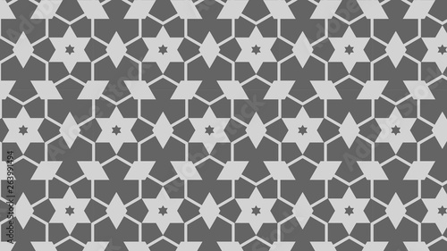 Grey Seamless Stars Background Pattern