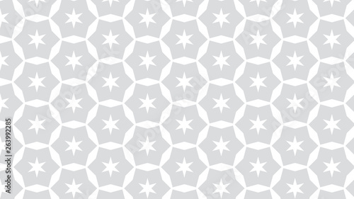 White Seamless Star Pattern Background Vector