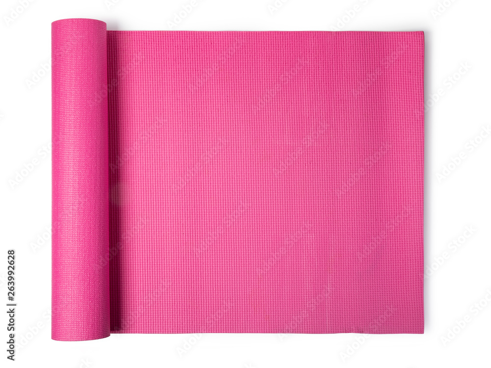 pink yoga mat - obrazy, fototapety, plakaty 