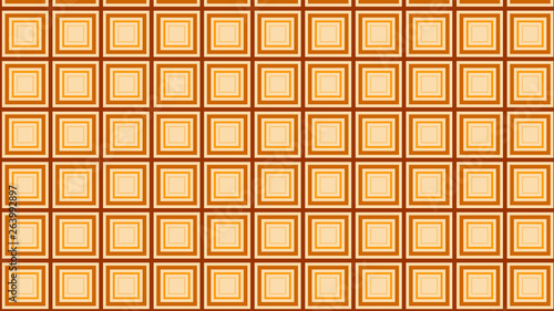 Orange Concentric Squares Pattern