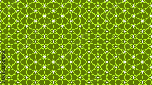 Green Seamless Star Pattern Background