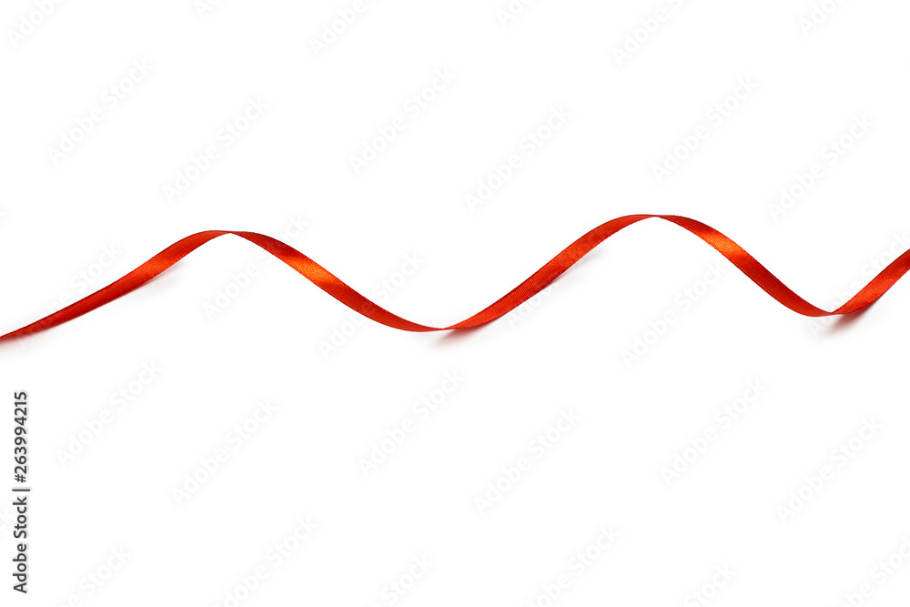 Red ribbon isolated on white Red ribbon isolated on white