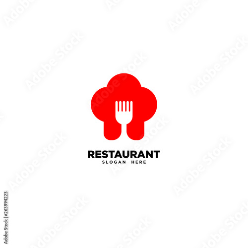 Restaurant logo template, vector illustration - Vector