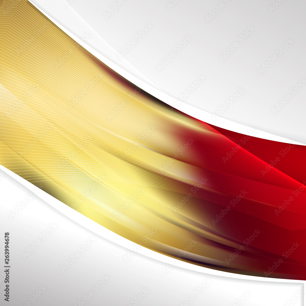 Red and Gold Wave Business Background Stock Vector Adobe Stock
