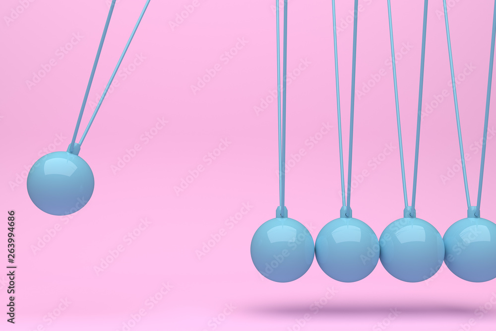 Color Full Newton ball, Balance ball , design, toy,pink, blue,Yellow, violet, background, momentum swing, movement, isolate, 3d rendering - Illustration Color Full Newton ball, Balance ball , design, toy,pink, blue,Yellow, violet, background, momentum swing, movement, isolate, 3d rendering - Illustration