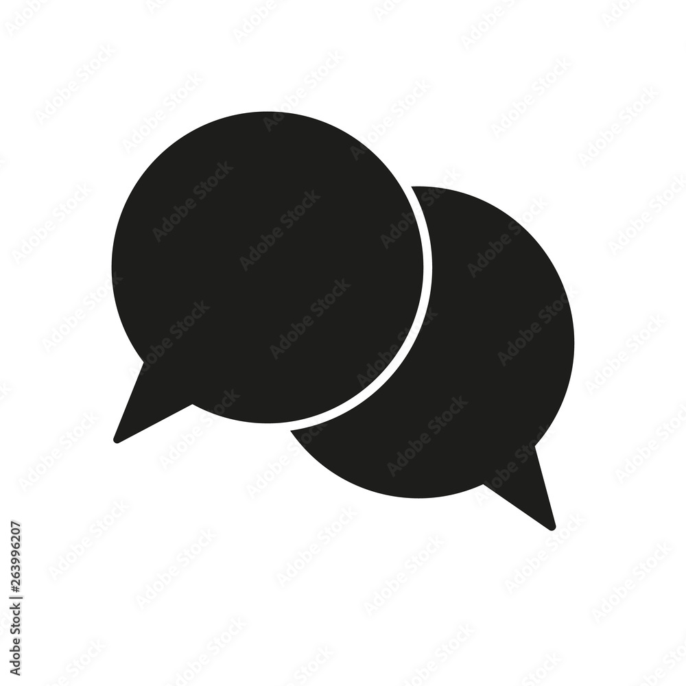 Speech bubbles Icon, flat design style. Chatting, Dialog, Discuss Vector Logo Template Speech bubbles Icon, flat design style. Chatting, Dialog, Discuss Vector Logo Template