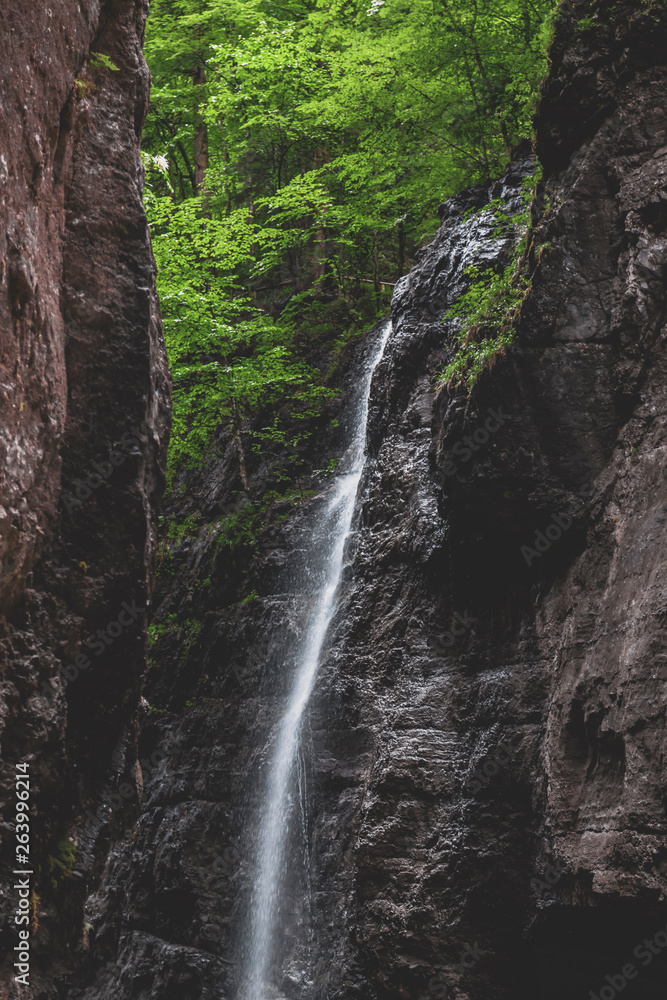 Germany, Bavaria, Partnach Gorge near Garmisch-Partenkirchen, waterfall Germany, Bavaria, Partnach Gorge near Garmisch-Partenkirchen, waterfall
