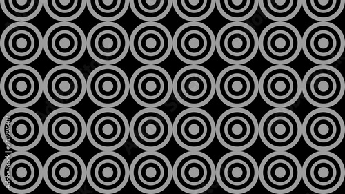 Black and Grey Concentric Circles Background Pattern