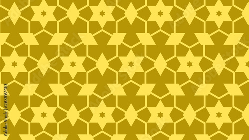 Yellow Seamless Star Pattern Background