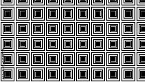 Black and White Concentric Squares Pattern