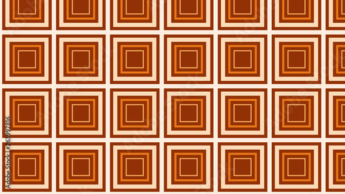 Orange Seamless Concentric Squares Pattern Background Vector Graphic