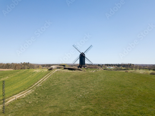 Aerial View of Historic Danish Windmill