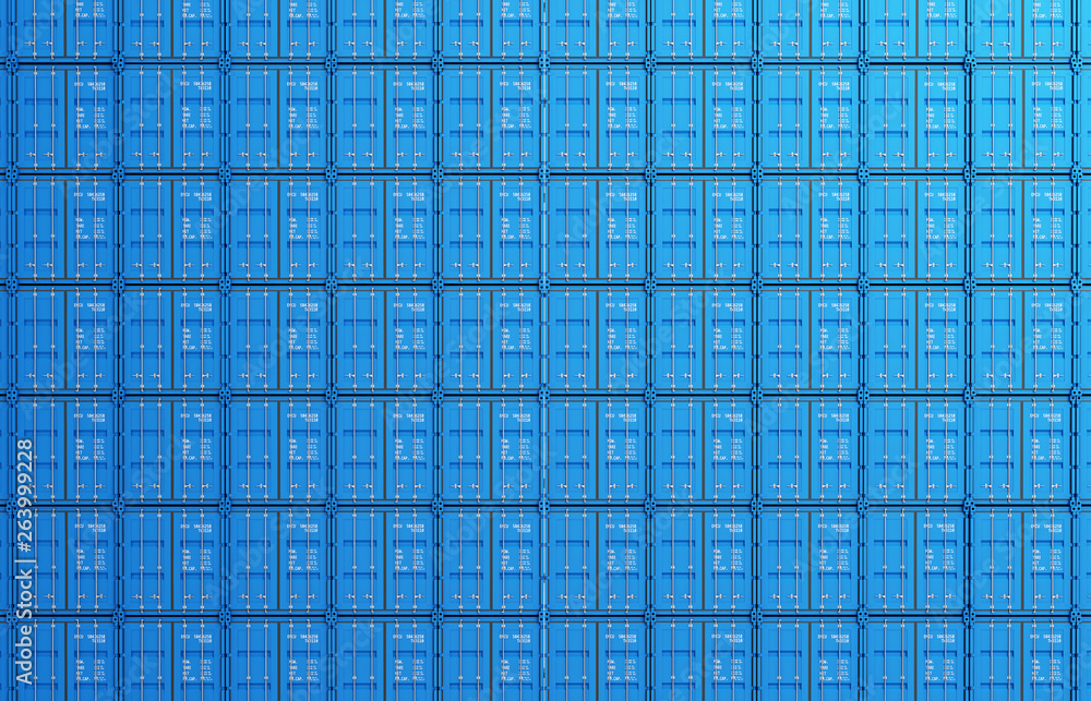 Cargo containers in blue background 3d illustration Cargo containers in blue background 3d illustration