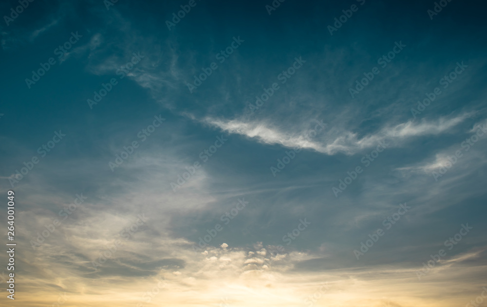 Sky and clouds in sunset, Soft & Blur