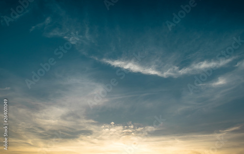 Sky and clouds in sunset, Soft & Blur © yongyutp