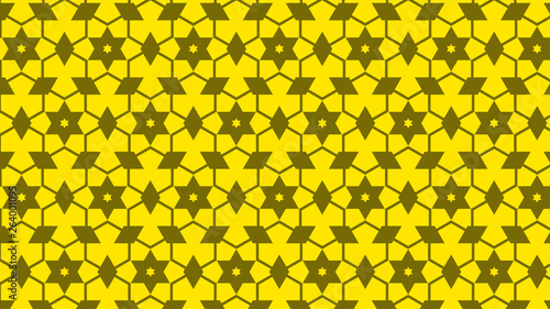 Yellow Seamless Star Background Pattern