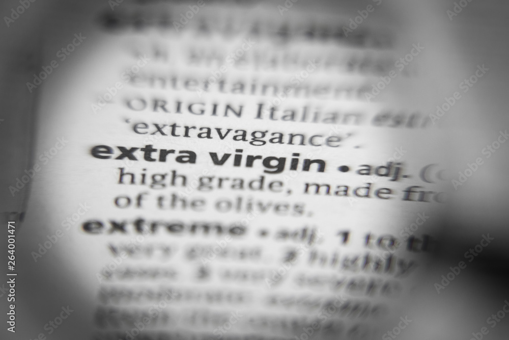 Word or phrase extra virgin in a dictionary.