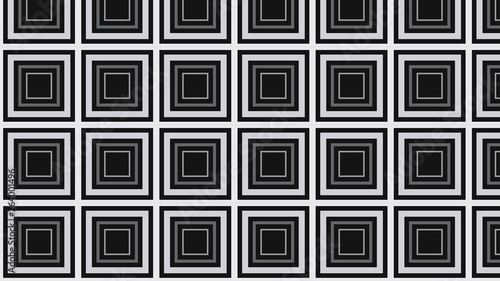 Black and Grey Seamless Concentric Squares Pattern