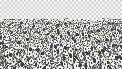 Falling money wall .  Dollar lot .