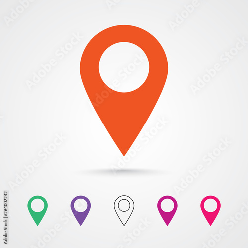 Free Download Map pin pointer vector set symbol isolated clipart - GFXLoad