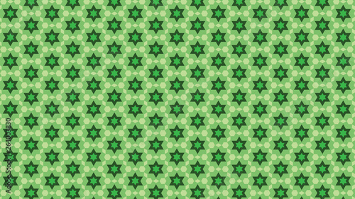 Green Seamless Star Pattern Background