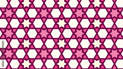Pink Stars Pattern Background