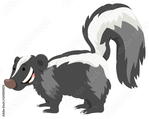 funny skunk animal cartoon illustration