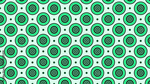 Green Seamless Concentric Circles Pattern Illustration