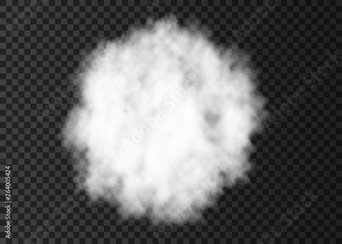 Explosion smoke spiral track isolated on transparent background.