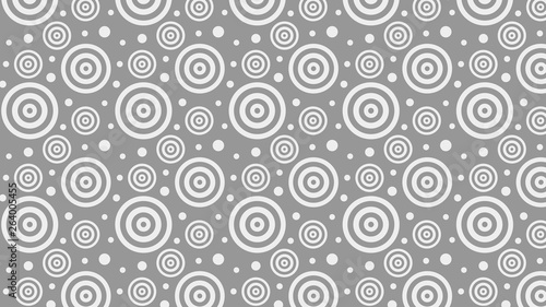 Grey Concentric Circles Background Pattern Vector