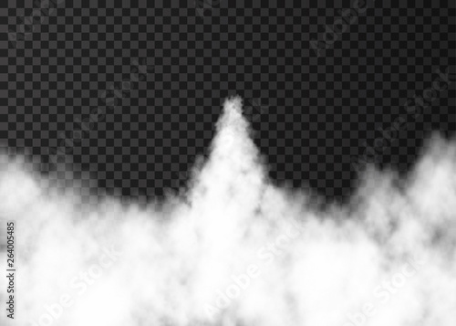Smoke from space rocket launch  isolated on transparent background.