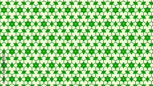 Green Stars Pattern Background