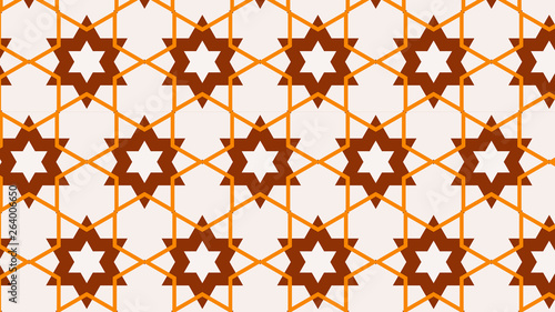Orange Star Pattern Background