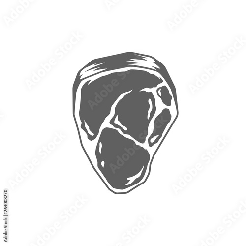 Meat steak silhouette vector Illustration isolated on white background.